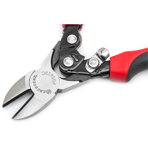 Pro Series Dual Material Diagonal Compound Action Cutting Pliers, 8" L Auto-Cam