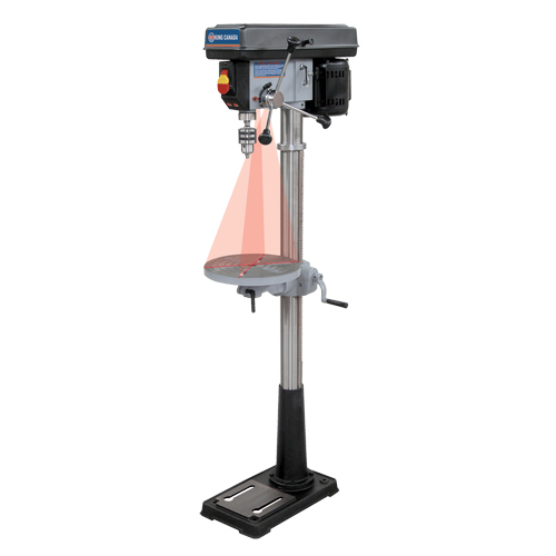 Floor Drill Presses With Laser, 13", 5/8" Chuck, 3600 RPM Auto-Cam