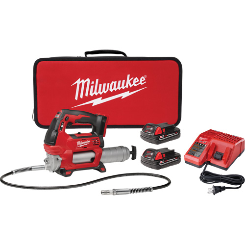 M18 Cordless 2-Speed Grease Gun Kit, Lithium-Ion, 18 V Auto-Cam