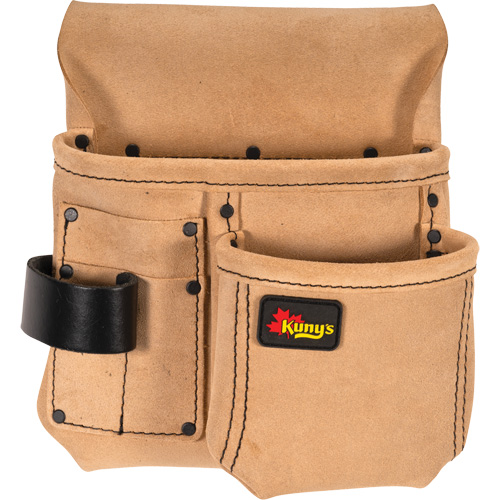 Half Carpenter Apron, Multiple Tool Holder, Leather, 4 Pockets Auto-Cam