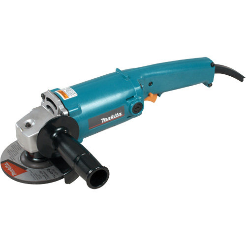 Angle Grinder with Two-Stage AC/DC Safety Trigger Switch, 5", 120 V, 10 A, 12000 RPM Auto-Cam