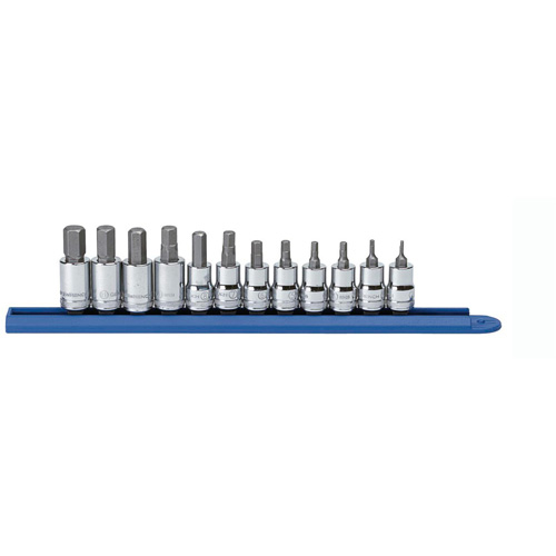 Metric Socket Set, Hex, 3/8" Drive, 12 Pcs Auto-Cam