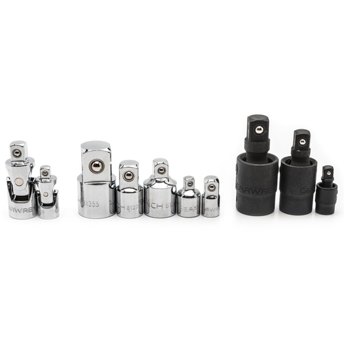 10-Piece 1/4", 3/8" & 1/2" Drive Universal Joint and Adapter Set Auto-Cam