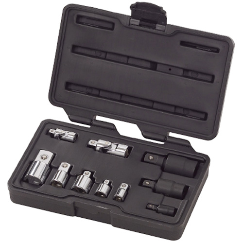 10-Piece 1/4", 3/8" & 1/2" Drive Universal Joint and Adapter Set Auto-Cam