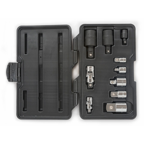 10-Piece 1/4", 3/8" & 1/2" Drive Universal Joint and Adapter Set Auto-Cam