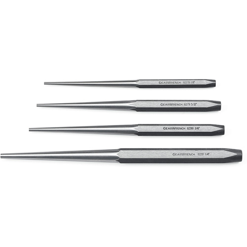 Long Taper Punch Set, 4 Pieces Auto-Cam