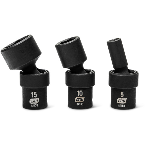 12-Piece 1/4" Drive 6 Point Universal impact Metric Flex Socket Set Auto-Cam