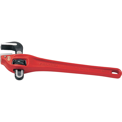 Heavy-Duty Offset Pipe Wrench #14, 2" Jaw Capacity, 14" Long, Powder Coated Finish Auto-Cam
