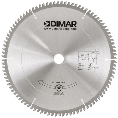 Lame de scie pour coupe de m&eacute;lamine, 12", 96 dents, Pour Bois Auto-Cam