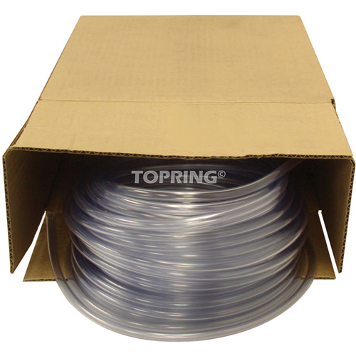 Tubing, Air/Water, 0.625" OD x 100' L, PVC, Clear, 30 PSI @ 20°C Auto-Cam
