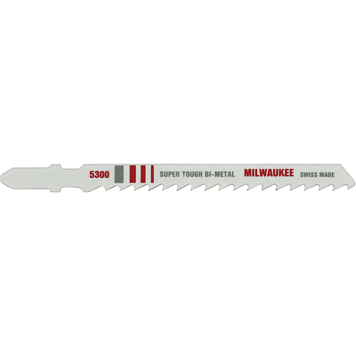 Jigsaw Blade, Bi-Metal, T-Shank, 4" L, 6 TPI Auto-Cam