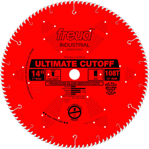 Lames de scie industrielle TCS - finition et coupe en travers, 14", 108 dents, Pour Bois Auto-Cam