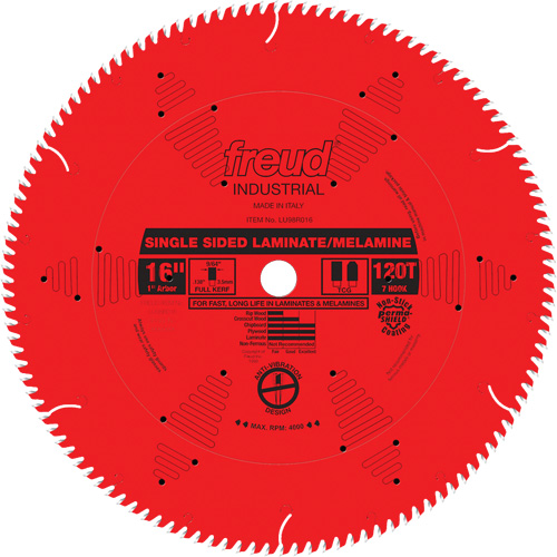 Lames de scie industrielle TCS pour panneaux de particules, 16", 128 dents, Pour Stratifi&eacute; Auto-Cam
