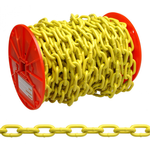 Proof Coil Chain, Low Carbon Steel, 1/4" x 60' (18.3 m) L, Grade 30, 1300 lbs. (0.65 tons) Load Capacity Auto-Cam