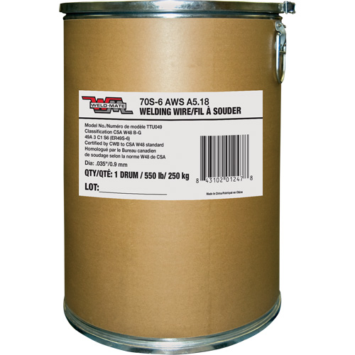 ER70S6 Welding Wire, Carbon Steel, 0.035" Diameter Auto-Cam