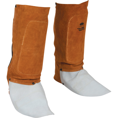 Leather Spats, 14" L, Lava Brown Auto-Cam
