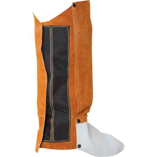 Leather Spats, 14" L, Lava Brown Auto-Cam