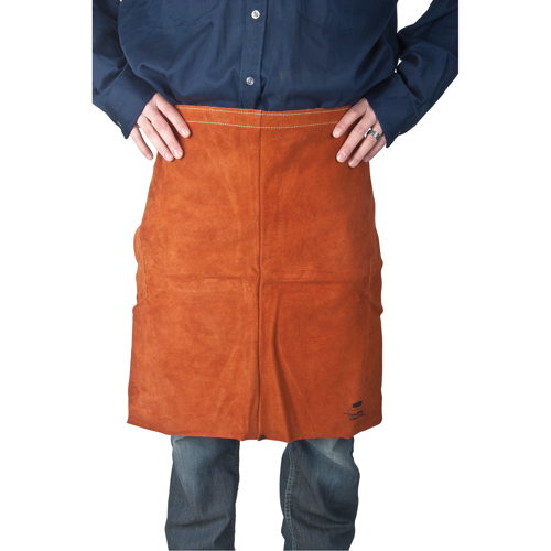 Leather Apron, Waist, 24" L, Lava Brown Auto-Cam