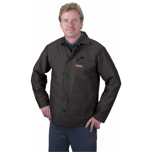 Flame Retardant Jacket, Cotton, 4X-Large, Black Auto-Cam