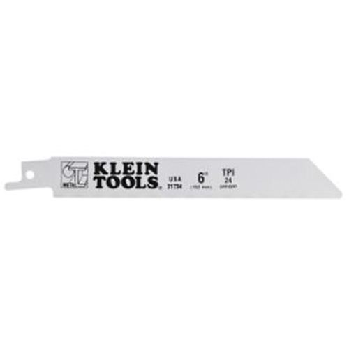 Reciprocating Saw Blades, Bi-Metal, 24 TPI, 6" L x 3/4" W Auto-Cam