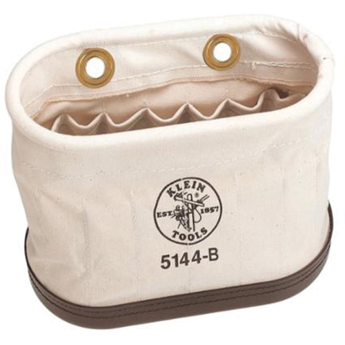 Aerial Oval Bucket, Canvas, 15 Pockets, Natural Auto-Cam