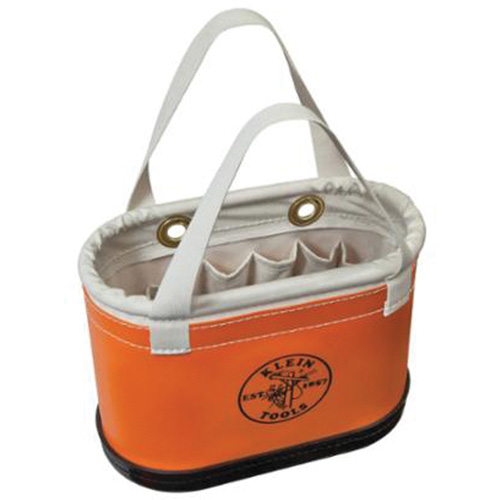 Seau ovale &agrave; coque rigide, 14" lo x 7" la x 10" h, Plastique, Orange Auto-Cam