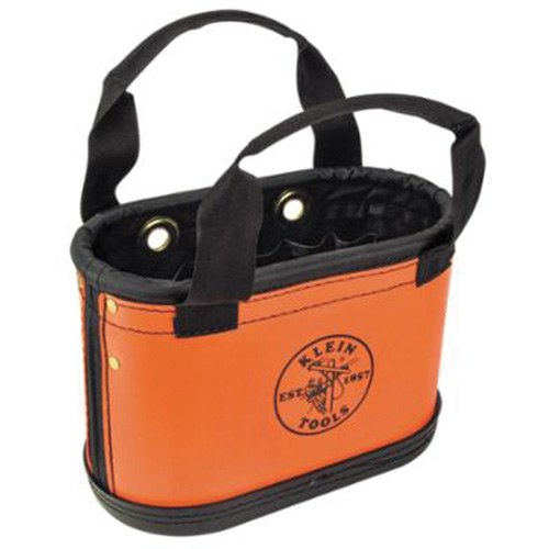 Seau ovale &agrave; coque rigide, 14" lo x 7" la x 10" h, Plastique, Orange Auto-Cam
