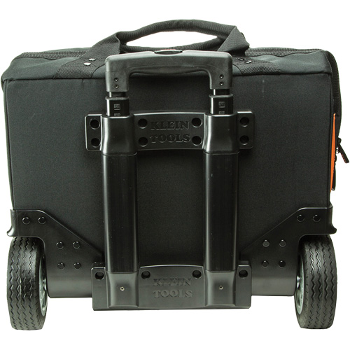 Tradesman Pro Rolling Tool Bag, Ballistic Polyester, 24 Pockets, Black/Orange Auto-Cam