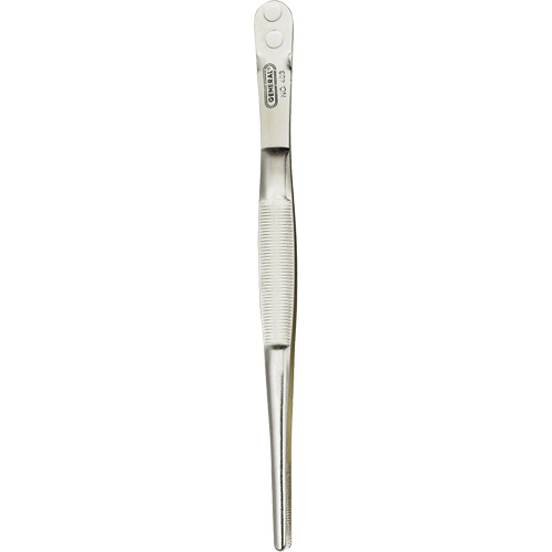 Industrial Tweezers with Blunt Serrated Tip Auto-Cam