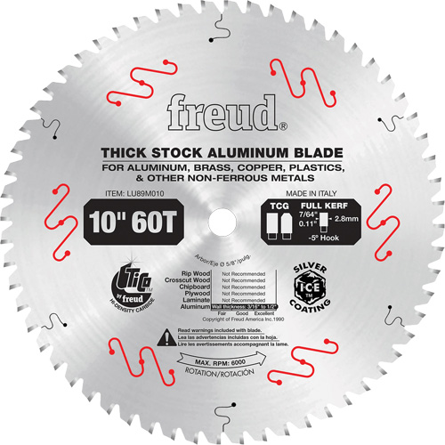 Industrial Saw Blade, 10", 72 Teeth, Non-Ferrous Use Auto-Cam