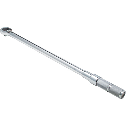 Ratcheting Head Micrometer Torque Wrench, Click, 1/2" Square Drive, 50 - 250 lbf. Ft Auto-Cam