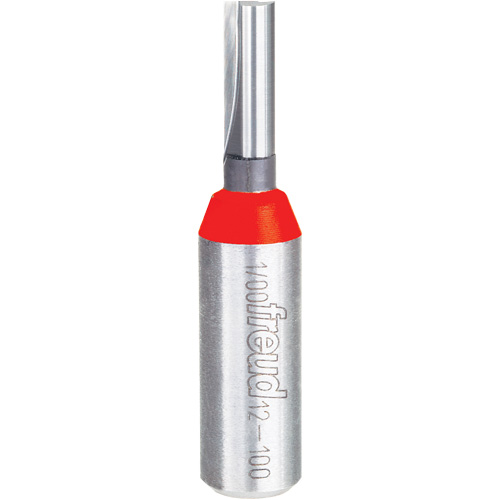 Router Bit - Double Flute Straight Bit, 1/4" Dia., 1" H, 2-3/8" L, 1/2" Shank Auto-Cam