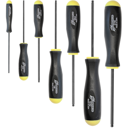 Ball Driver Screwdriver Sets - SAE, 7 Pcs. Auto-Cam