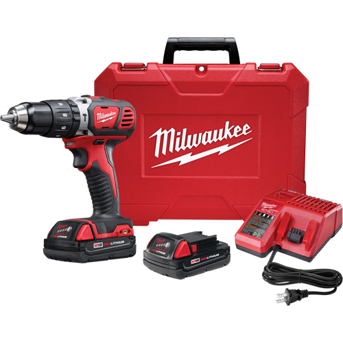 M18 Cordless Compact Hammer Drill/Driver Kit, 1/2" Chuck, 18 V Auto-Cam