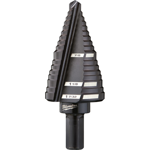 #11 Step Drill Bit, 7/8" - 1-7/32" , High Speed Steel Auto-Cam