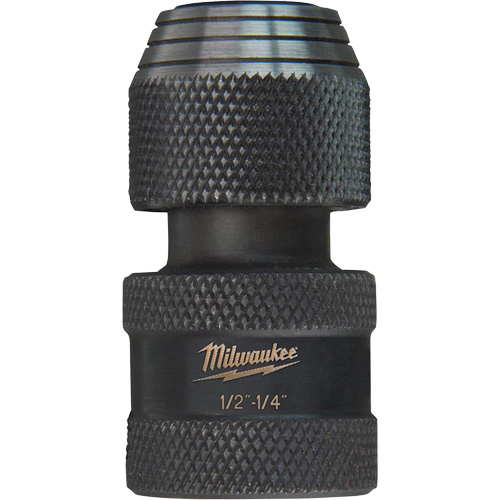 Shockwave Impact Driver Square to Hex Socket Adapter, Impact, 1/4" Drive, 1/2" Socket, 1.875" L Auto-Cam
