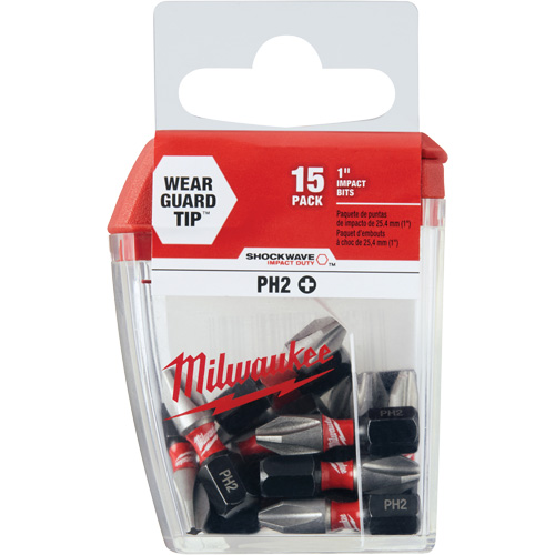 Shockwave Impact Insert Bits, Phillips, #2, 1/4" Drive Auto-Cam