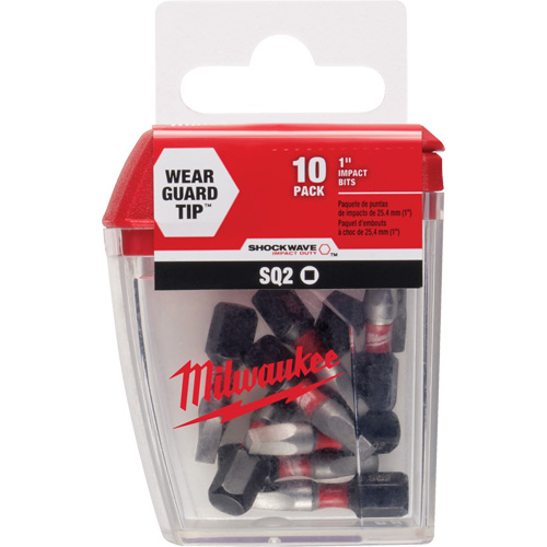 Shockwave Impact Insert Bits, Square, #2, 1/4" Drive Auto-Cam