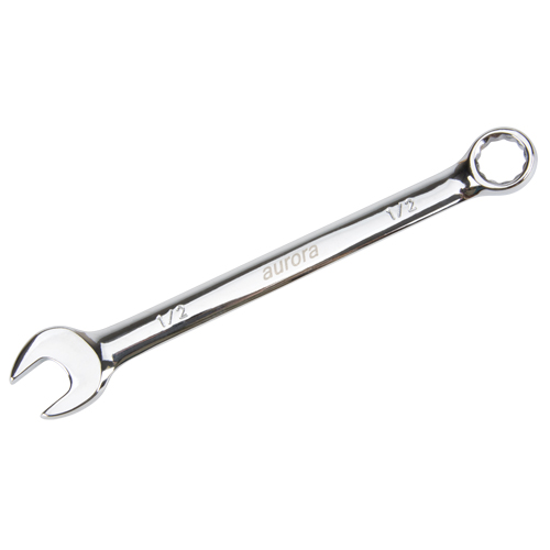 Combination Wrench, 12 Point, 1/2", Chrome Finish Auto-Cam