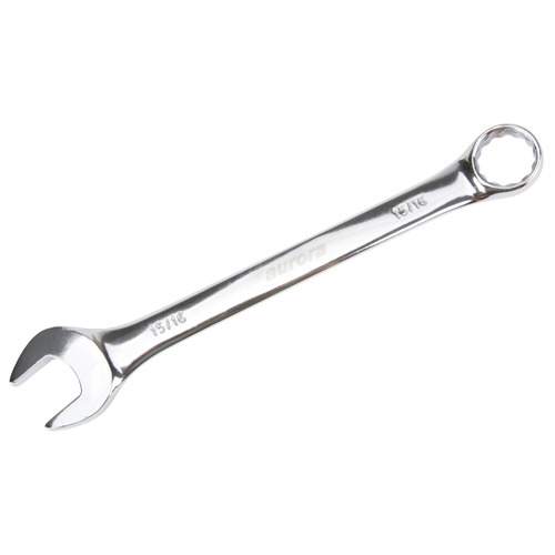 Combination Wrench, 12 Point, 15/16", Chrome Finish Auto-Cam