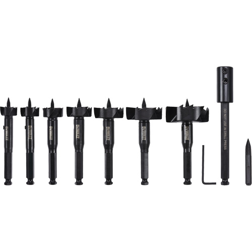 Self-Feed Wood Drill Bit Kit, 8 Pieces, High Carbon Steel Auto-Cam