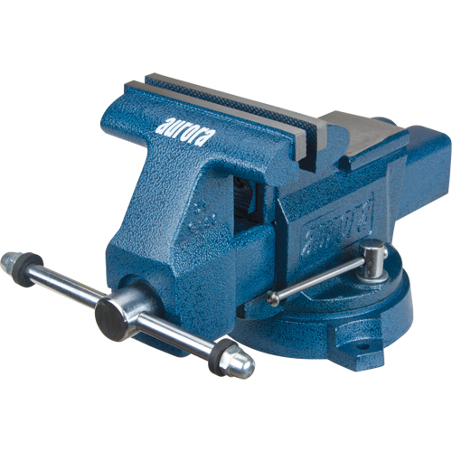 Utility Workshop Vise, 6" Jaw Width, 3-4/10" Throat Depth Auto-Cam