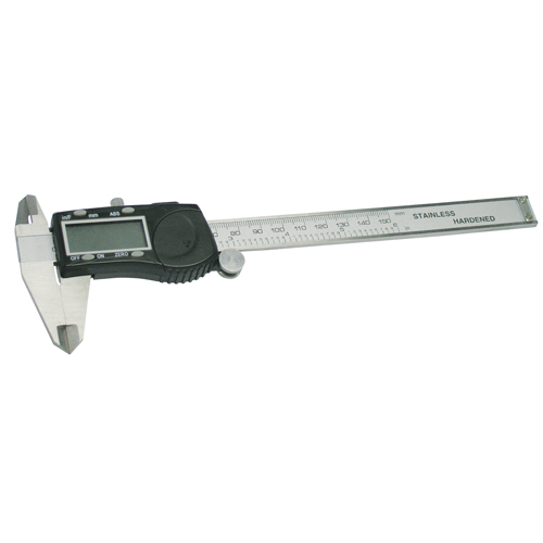 Digital Fractional Caliper, 0.005" (0.01 mm) Resolution, 0" - 6" ( 0 mm - 150 mm) Range Auto-Cam