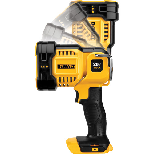 Max Cordless Jobsite Spotlight, LED, 1000 Lumens, Rechargeable Batteries Auto-Cam