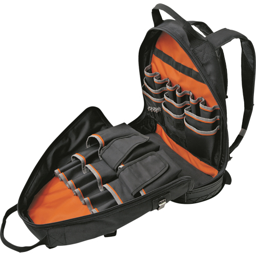 Tradesman Pro Electrician's Backpack Organizer, 14" L x 7" W, Black, Ballistic Auto-Cam