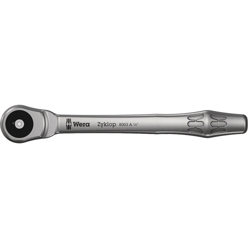 Zyklop Metal Ratchet 1/4 Push Through , 1/4" Drive, Plain Handle Auto-Cam