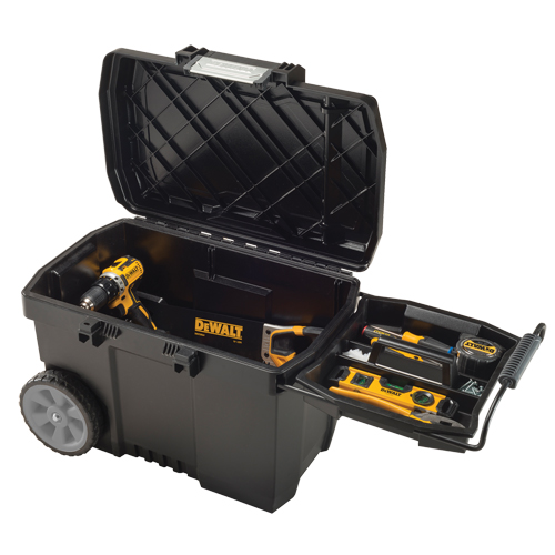 Coffre &agrave; outils pour entrepreneur, 15-19/32" la x 24-13/16" p x 16-1/2" h, Noir Auto-Cam