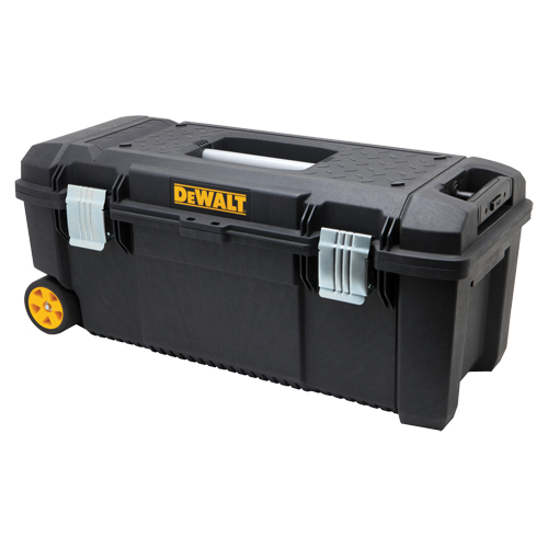 Tool Box on Wheels, 12-1/2" W x 28-1/2" D x 12" H, Black Auto-Cam