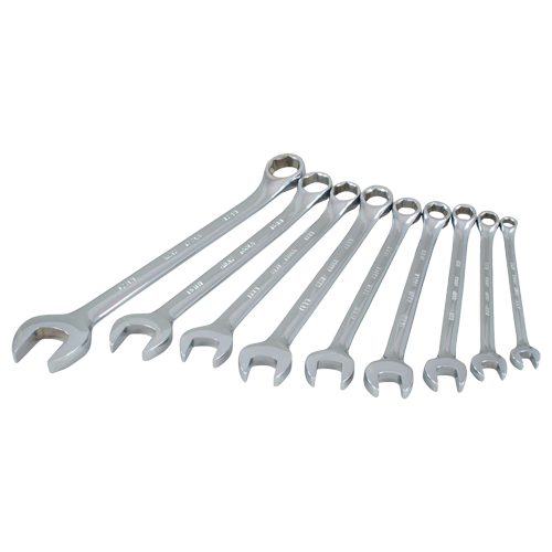 Wrench Set, Combination, 9 Pieces, Metric Auto-Cam