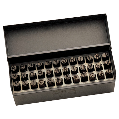 Letter & Number Hand Stamp Set, 36 Pieces Auto-Cam